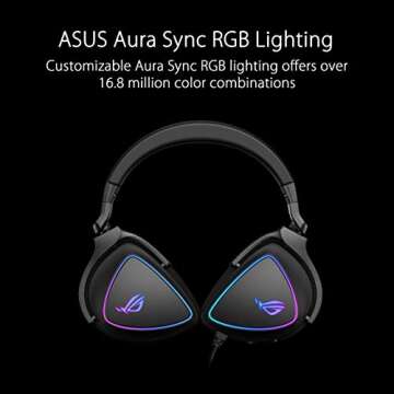 ASUS ROG Delta S Gaming Headset with USB-C | Ai Powered Noise-Canceling Microphone | Over-Ear Headphones for PC, Mac, Nintendo Switch, and Sony Playstation | Ergonomic Design , Black