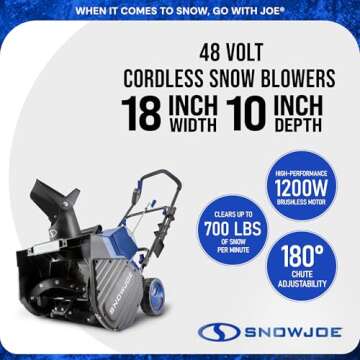 Snow Joe 24V Cordless Snow Blower - 18" Clear, Battery Included