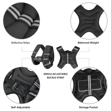 APEXUP 10lbs Weighted Vest for Enhanced Workouts