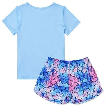 Girls Mermaid Pajama Sets - Cute Cotton Summer Sleepwear