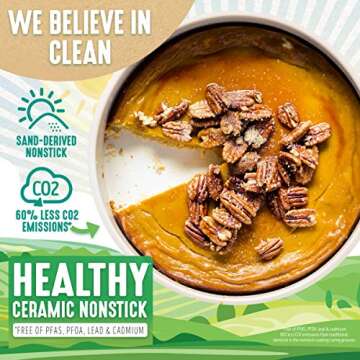 GreenLife Bakeware 9" Round Cake Baking Pan, Healthy Ceramic Nonstick, PFAS & PFOA-Free, Birthday Ca...