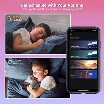 MagicLight Smart Light Bulbs 4 Pack, A19/E26 60W Equi 800LM Color Changing Light Bulb, 2700-6500K, Dimmable by App, Music Sync, Schedule, WiFi & Bluetooth LED Bulb Works with Alexa Google Home