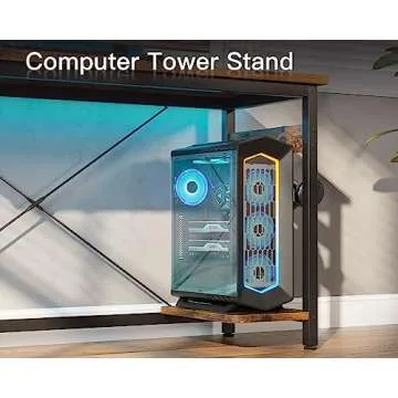 Coleshome 66" L Shaped Larger Gaming Desk, Corner Computer Desk, Sturdy Home Office Computer Table, Writing Workstation, Vintage