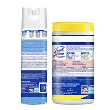 Lysol Disinfectant Multi-Surface Cleaning Wipes, Lemon and Lime Blossom, 80 Count (Pack of 4) Saniti...