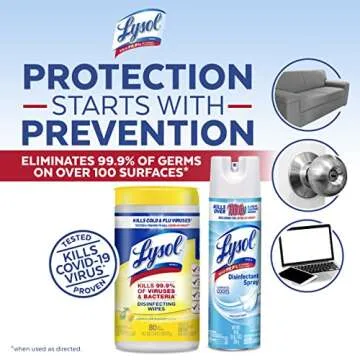 Purchase Lysol Disinfectant Wipes & Spray Bundle 80 Count
