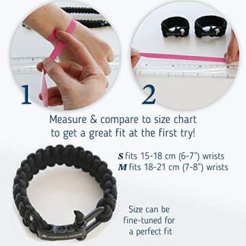 Friendly Swede Paracord Bracelet - Adjustable Survival Gear