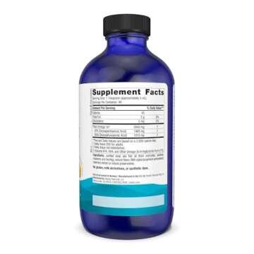 Nordic Naturals Ultimate Omega Liquid, Lemon Flavor - 8 oz - 2840 mg Omega-3 - High-Potency Omega-3 Fish Oil Supplement with EPA & DHA - Promotes Brain & Heart Health - Non-GMO - 48 Servings