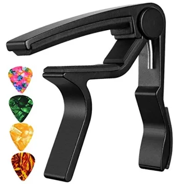 Guitar Capo 2 Pack Black and Rosewood for Acoustic