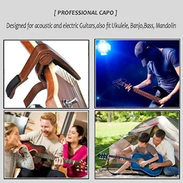 Guitar Capo 2 Pack Black and Rosewood for Acoustic