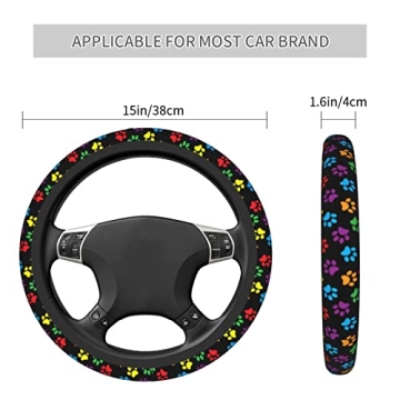 Dog Paw Print Steering Wheel Cover for All Vehicles