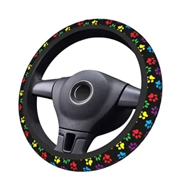 Dog Paw Print Steering Wheel Cover for All Vehicles