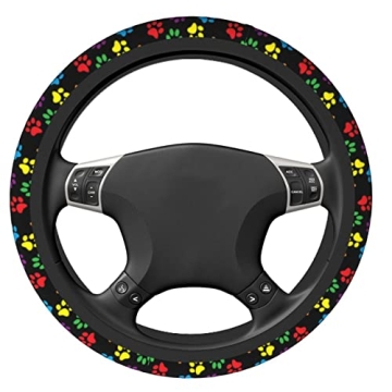 Dog Paw Print Steering Wheel Cover for All Vehicles