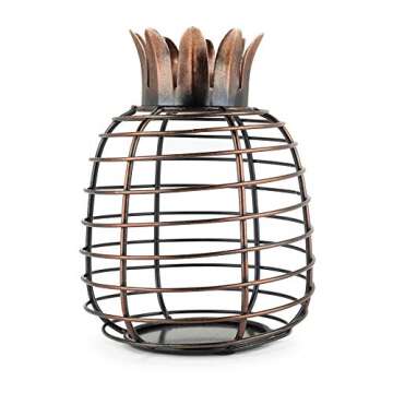 True Juicy Pineapple Stainless Steel Wine Cork Holders Decorative, Holds 50 Corks, Kitchen Bar Accessories, Rustic Home Decor Design, Set of 1