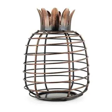 True Juicy Pineapple Stainless Steel Wine Cork Holders Decorative, Holds 50 Corks, Kitchen Bar Accessories, Rustic Home Decor Design, Set of 1