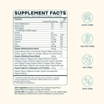 Ora Organic Greens Powder for Energy and Detox Drink