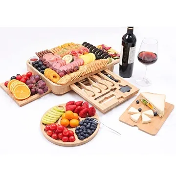 Charcuterie Cheese Boards Set with Knife for House Warming Decor New Home, Anniversary & Wedding for Couple, Bridal Shower Gift for Women