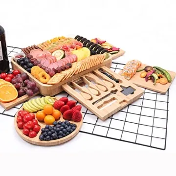 Charcuterie Cheese Boards Set with Knife for House Warming Decor New Home, Anniversary & Wedding for Couple, Bridal Shower Gift for Women