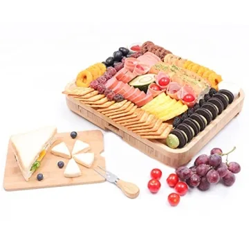 Charcuterie Cheese Boards Set with Knife for House Warming Decor New Home, Anniversary & Wedding for Couple, Bridal Shower Gift for Women