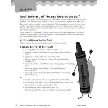 The Day the Crayons Quit: An Instructional Guide for Literature - Novel Study Guide for Elementary School Literature with Close Reading and Writing Activities (Great Works Classroom Resource)