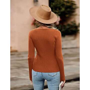 Zeagoo Women's Stylish Knit Pullover for Autumn 2024