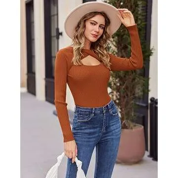Zeagoo Women's Stylish Knit Pullover for Autumn 2024