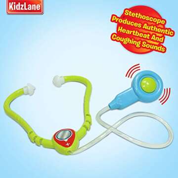 Kidzlane Doctor Kit for Toddlers 3-5 with Stethoscope