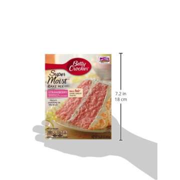 Betty Crocker Super Moist Strawberry Cake Mix, 15.25 oz (Pack of 6)