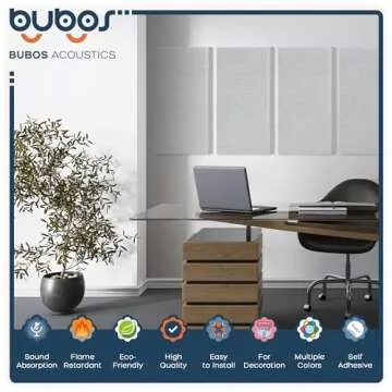 BUBOS Acoustic Panels - Soundproof Wall Panels for Home Studio