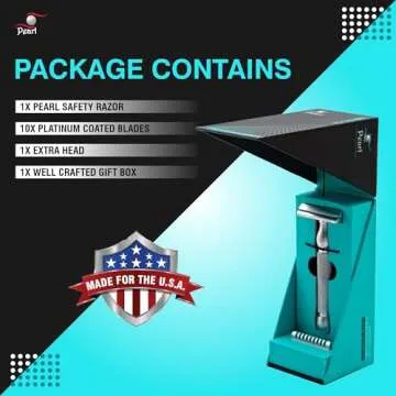 Pearl Shaving Double Edge Close & Open Comb Safety Razor for Men (Hammer) Made from 100% Brass -Reusable,Classic & Traditional Shaving Kit for Men |Men's Shaving Razor for Gift