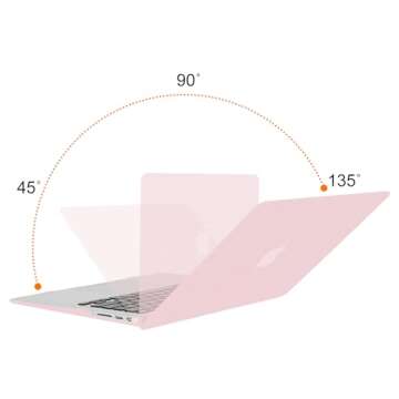 MOSISO Compatible with MacBook Air 13 inch Case (Models: A1369 & A1466, Older Version 2010-2017 Release), Protective Plastic Hard Shell Case & Keyboard Cover & Screen Protector, Rose Quartz