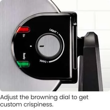 Chefman Rotating Belgian Waffle Maker, 180° Flip Iron w/ Non-Stick Plates, Adjustable Timer, Locking Lid, & Drip Plate, Space Saving Storage, Mess-Free Breakfast, Stainless Steel/Black