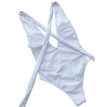 KBREAUR Sexy V Neck Halter One Piece Swimsuit for Women