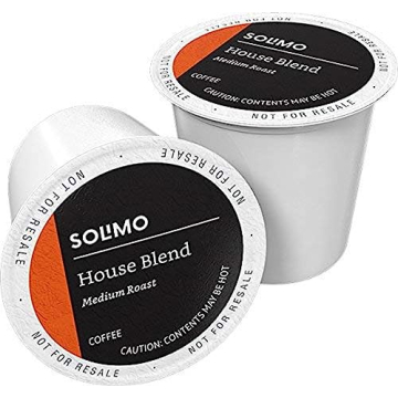 Amazon Brand - Solimo Medium Dark Roast Coffee Pods - 100 Count, Compatible with Keurig 2.0