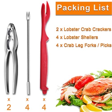 10PCS Seafood Tools Set - Crab Crackers and Forks