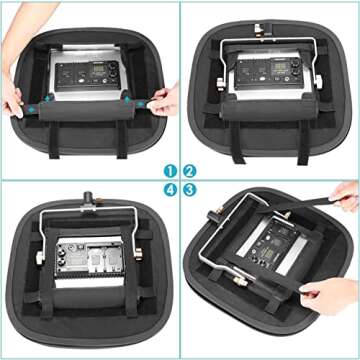 Neewer LED Light Panel Softbox for 660/530/480 LED Light - Outer 16.3'' x 6.5'', Inner 9.8'' x 8.7'', Foldable Light Diffuser with Strap Attachment and Bag for Photo Studio Portrait Video Shooting