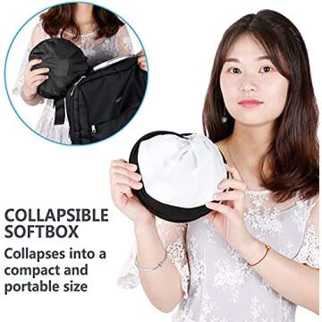 Neewer LED Light Panel Softbox for 660/530/480 LED Light - Outer 16.3'' x 6.5'', Inner 9.8'' x 8.7'', Foldable Light Diffuser with Strap Attachment and Bag for Photo Studio Portrait Video Shooting