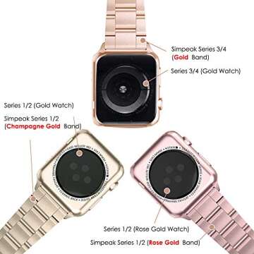 Simpeak Business Band Compatible with Apple Watch Series 10(42mm) Series 9 8 7 (41mm) 6 SE 5 4 (40mm...