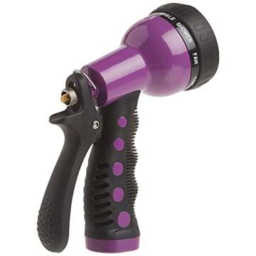 Dramm Revolver Heavy Duty 9 Pattern Quick Click Adjustable Garden Hose Spray Nozzle with Trigger Sty...