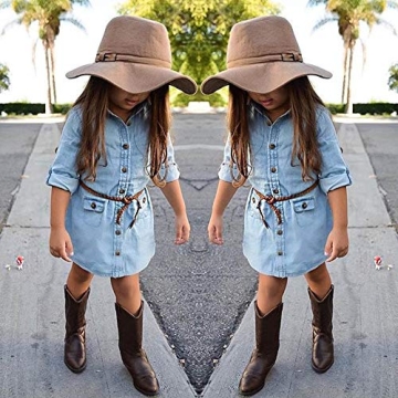 Stylish Denim Tunic Dress for Toddler Girls 1-5T