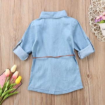 Stylish Denim Tunic Dress for Toddler Girls 1-5T