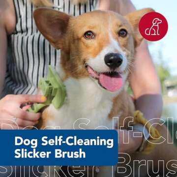 Coastal Pet Safari Dog Self-Cleaning Slicker Brush - Large, Effective Grooming Tool