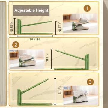 GIUNJOE Clear Shoe Slot Organizers 12 Pack