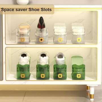 GIUNJOE Clear Shoe Slot Organizers 12 Pack