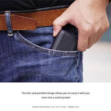 MAXCAM Power Triple Battery Charger for GoPro HERO12/HERO11/HERO10/HERO9 Enduro Battery Black