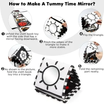 Black and White Baby Toys for Newborn Visual Stimulation