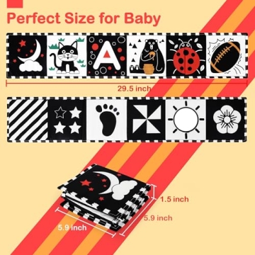 Black and White Baby Toys for Newborn Visual Stimulation