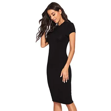 Verdusa Women's Black Bodycon Dress - Elegant & Versatile