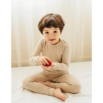 VAENAIT BABY Kids Modal Pajama Set Long Sleeve Beige S