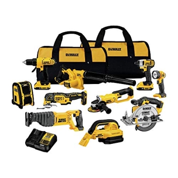 DEWALT 20V MAX 10-Tool Combo Kit with 2 Batteries & Charger - Ultimate Power