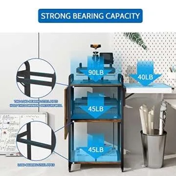 PUNCIA Movable Heat Press Table for DIY Sublimation